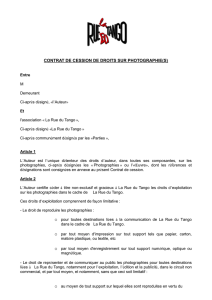 contrat de cession de droits sur photographie(s)