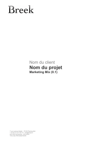 Nom du client - Marketing Mix