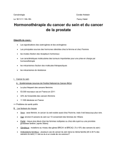 Hormonothérapie du cancer du sein et du cancer de la prostate