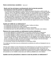 Quels sont les effets secondaires communs de ce médicament
