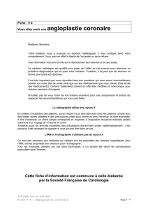 Angioplastie coronaire [CV4] - Société Française de Radiologie