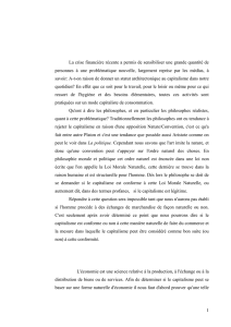 La crise financière récente a permis de sensibiliser une grande