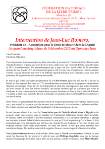 Jean Luc Romero - Fédération de Haute Savoie de la Libre Pensée