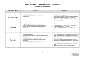 Programmes 2008 Français