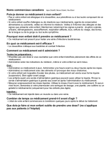 Puis-je donner ce médicament à mon enfant?