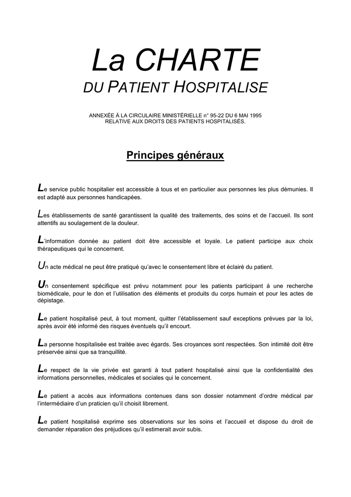 Charte Patient