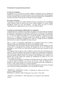 Présentation de la préparation du professeur