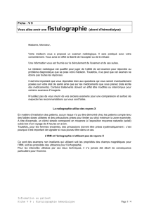 Fistulographie hémodialyse [CV9] - Société Française de Radiologie