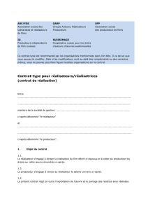 Contrat-type pour réalisateur