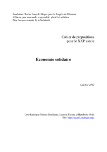 2. Les propositions : faire de l`économie solidaire un élément central