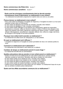 Puis-je donner ce médicament à mon enfant?