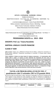 PROGRAMMA SVOLTO as 2013 - IIS E. De Nicola