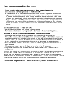 Quels sont les effets secondaires communs de ce médicament