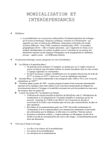 Mondialisation et interdependances - Carto-GH