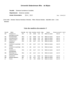 matière L2 PSYCHOLOGIE - E