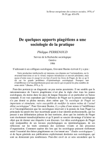 De quelques apports piagétiens a une sociologie de la pratique