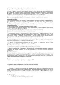 Syntaxe et sémantique du verbe