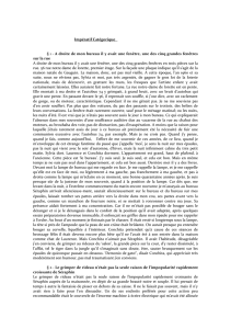 Impératif Catégorique § 1 - A droite de mon bureau il y avait une