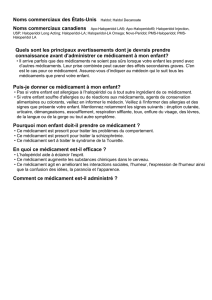 Puis-je donner ce médicament à mon enfant?