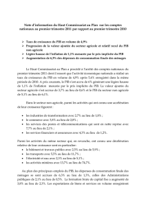 Note d`information du Haut Commissariat au Plan sur les