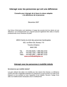 Interagir avec les personnes qui ont une déficience