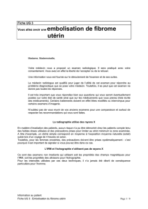 Embolisation de fibrome utérin - Société Française de Radiologie