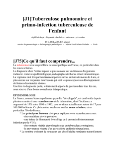 Tuberculose pulmonaire et primo-infection tuberculeuse de l`enfant