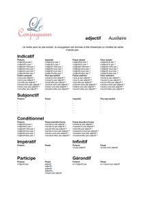 adjectif Auxiliaire