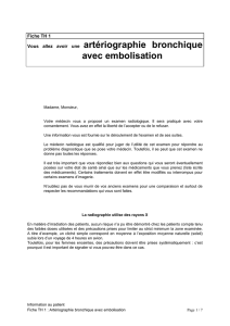 TH1 : Arteriographie bronchique - Société Française de Radiologie