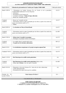 ATELIER SCIENCES PO 2016-2017 Au CDI le mardi ET le vendredi