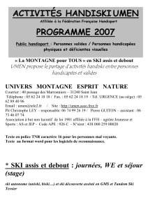 La MONTAGNE pour TOUS &raquo; en SKI assis et debout