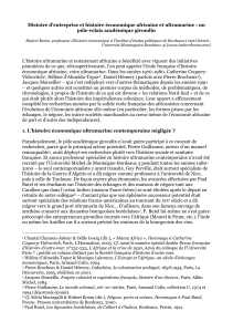 Histoire d`entreprise et histoire économique africaine