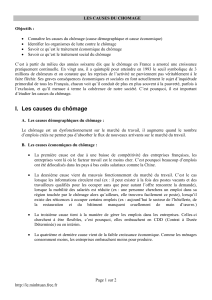 Les causes du chômage - Ecogestion26