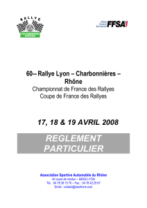 reglement particulier