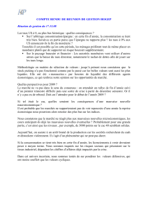 COMPTE RENDU DE REUNIONS DE GESTION HOGEP