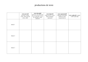 production de texte