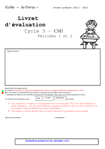 École « le Doris » Année scolaire 2011 / 2012