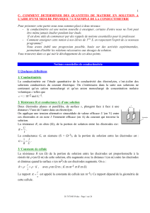 C- COMMENT DETERMINER DES QUANTITES DE MATIERE EN