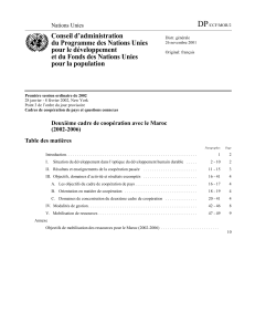 III. Objectifs, domaines d`activit&eacute; et r&eacute;sultats escompt&eacute;s