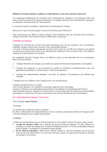 D&eacute;finissez la fonction &eacute;pargne et expliquez ses d&eacute;terminants