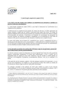 Le crédit d`impôt compétitivité emploi - DIRECCTE Auvergne