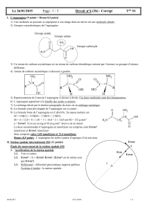 I. L`asparagine (9 points + Bonus 0,5 point)