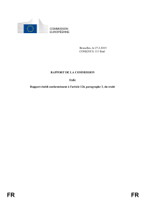 FR FR RAPPORT DE LA COMMISSION Italie Rapport établi