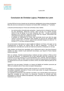 Conclusion de Christian Lajoux