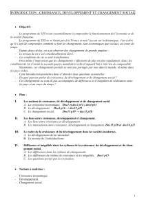 introduction : croissance, developpement et changement social