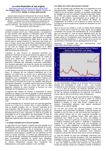 I. Le danger imm&eacute;diat de la crise de liquidit&eacute;