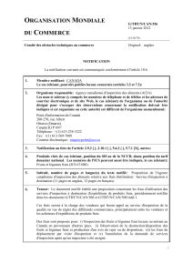 G/TBT/N/CAN/356 Page 1 Organisation Mondiale du Commerce G