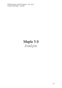 1 Résume De Maple 5.0
