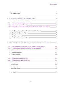 2. Les politiques économiques de lutte contre la corruption