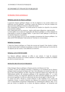 economie et finances publiques